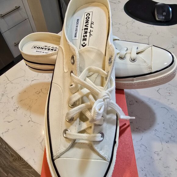 Converse Chuck 70 Mule Beige White Mens Slip On Casual Shoes 172592C SIZE 11 - Picture 2 of 12
